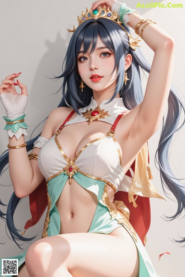 Hentai - Under the Radiance of Celestial Grace Set.1 20250106 Part 8 No.d6fa73 A woman in a bikini with a crown on her head.